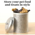thumbnail image 4 of Amici Pet Puppy Paws Galvanized Food Canister 64 oz, 4 of 5