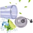 thumbnail image 3 of Taza de viaje, taza con pajita portátil a prueba de fugas, taza para bebidas frías con tapa y pajita, doble capa reutilizable 560 ml, gris Rojo Verde, 3 of 5