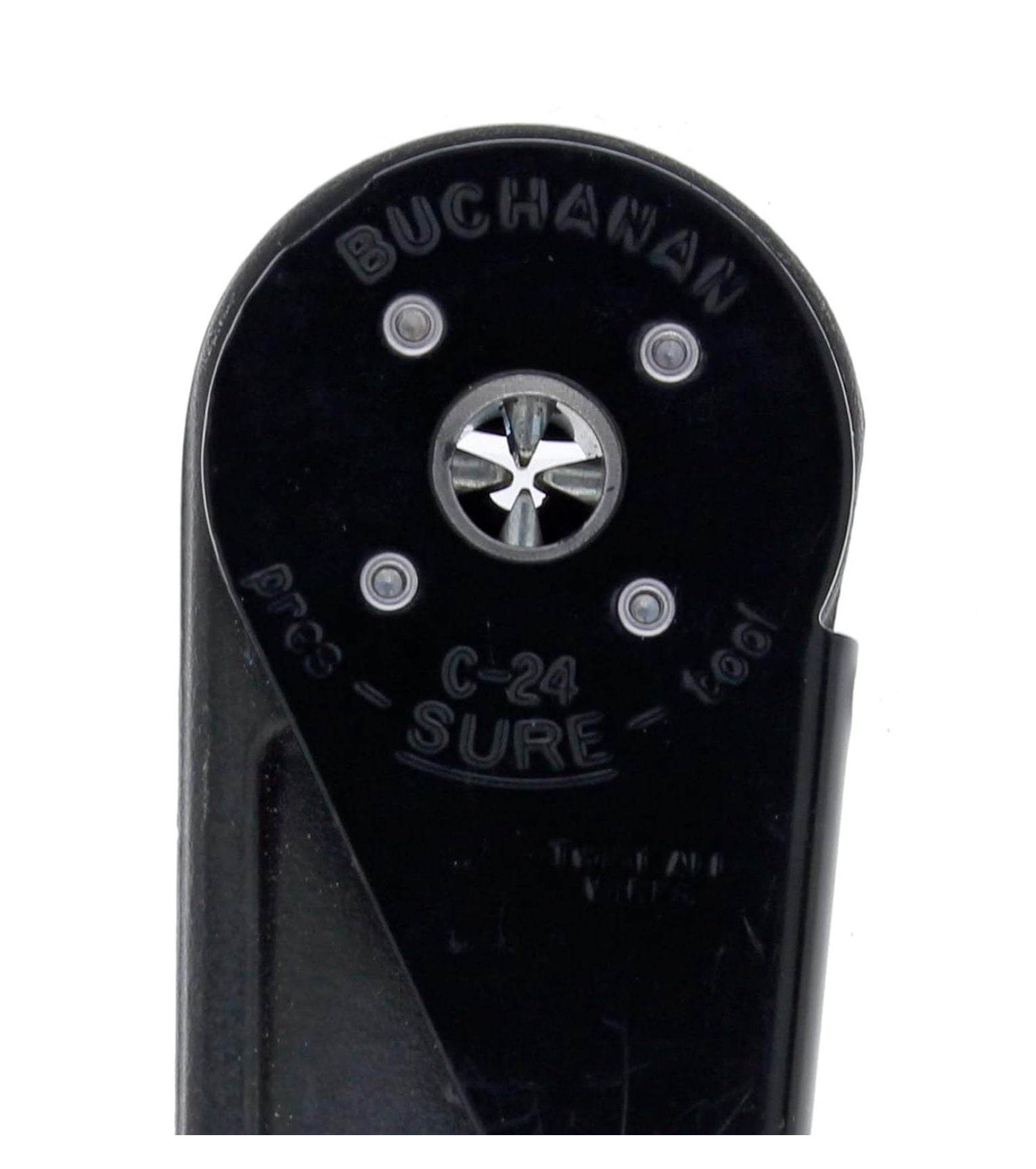 INDUSTRIES INC. C24 Four-Way Crimp Tool – Spring Loaded, Fingertip Adjustment Wire Crimper for Two Connector Sizes