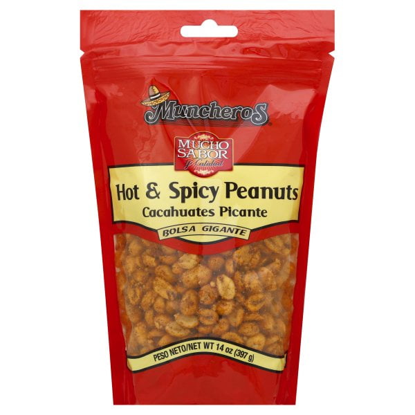 Muncheros Hot & Spicy Peanuts, 14 oz