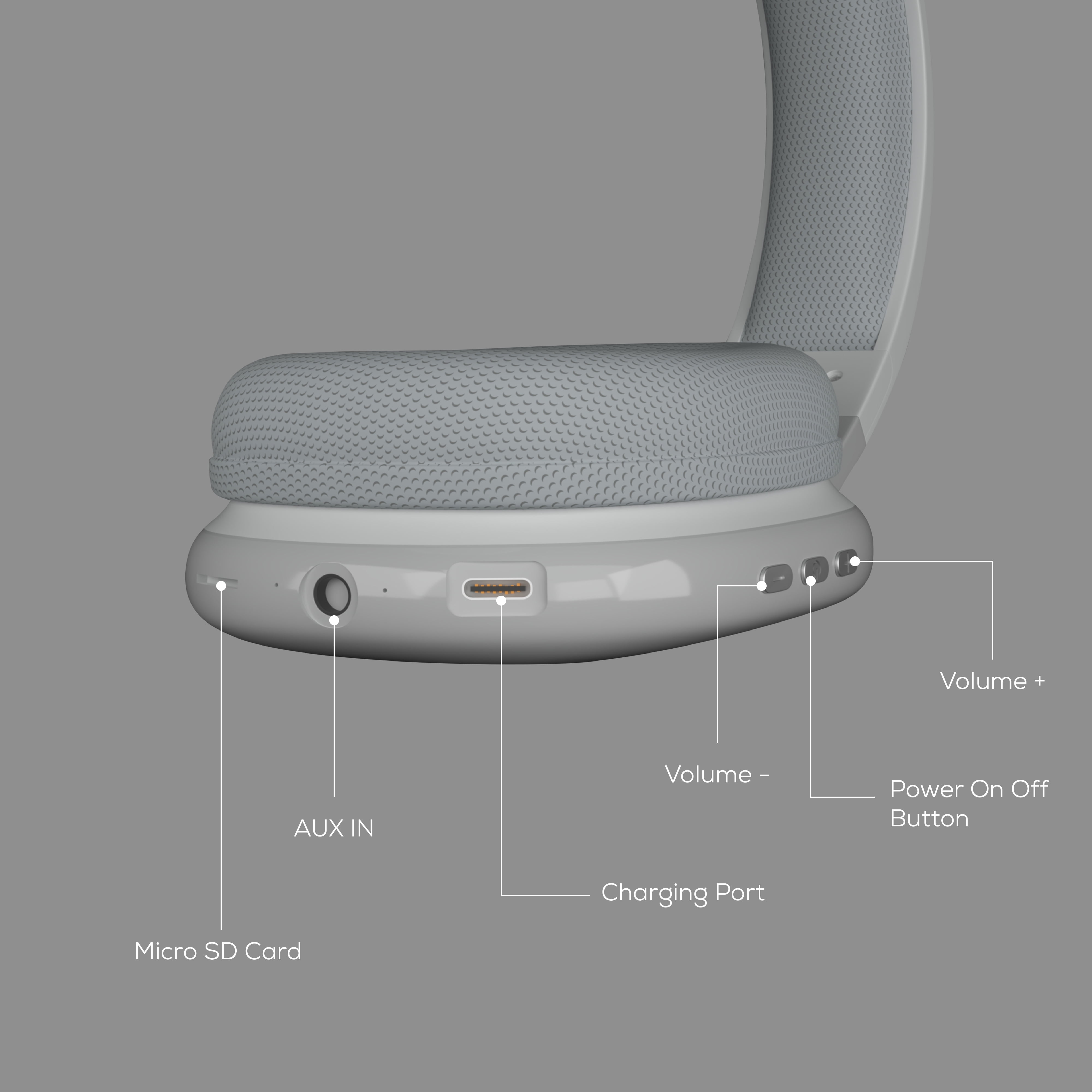 Gabba Goods Wireless Over Ear Bluetooth Headphones with Microphone - Wireless Headset -Noise Reduction - Bluetooth , Wired ,Built in Micro SD For Travel , Home, Work TV ,PC ,Gaming ,Cellphone (Silver)