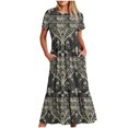 thumbnail image 2 of SDNall Robes pour Femmes Chandail Tricoté Col en U avec Dentelle et Robe Chandail à la Mode, 2 of 9