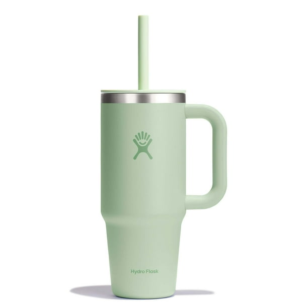 Vaso hidro de viaje con asa, tapa y pajita, 700 ml