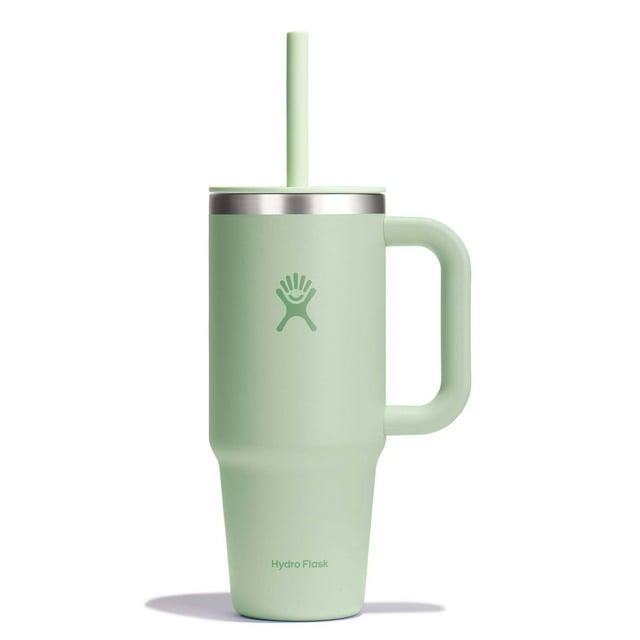 Vaso hidro de viaje con asa, tapa y pajita, 700 ml