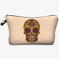 thumbnail image 3 of Women Cosmetic Bag Fashion Digital Printing Skeleton Makeup Bag Toiletry Bag, 3 of 10