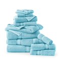 thumbnail image 2 of Juego de toallas de baño LANE LINEN Luxury, 12 piezas, 100% algodón, azul, 2 of 9