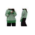 thumbnail image 3 of Women's Oversized Crew Neck Sweater Long Sleeve Knit Pullover Cozy Fall Tops Casual Loose Knitwear Green XL, 3 of 7