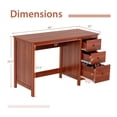 thumbnail image 7 of Yunken 3-Drawer Home Office Study Computer Desk with Spacious Desktop, Sturdy Writing Table with Storage, Modern Simple Design, 7 of 7