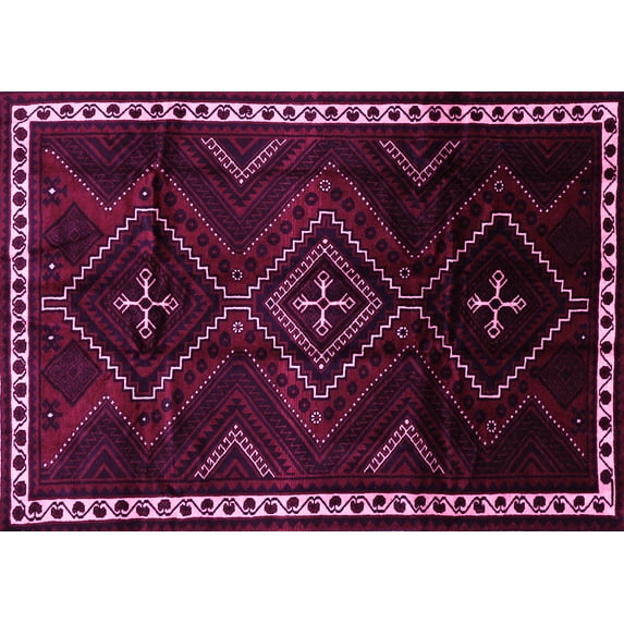 Ahgly Company Indoor Rectangle Persian Pink Traditional Area Rugs, 6' x 9'