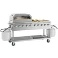 thumbnail image 2 of 72 in. Commercial Outdoor Propane Gas Grill with 36 in. Pizza Oven in Stainless-Steel (CGKIT7-P36), 2 of 13