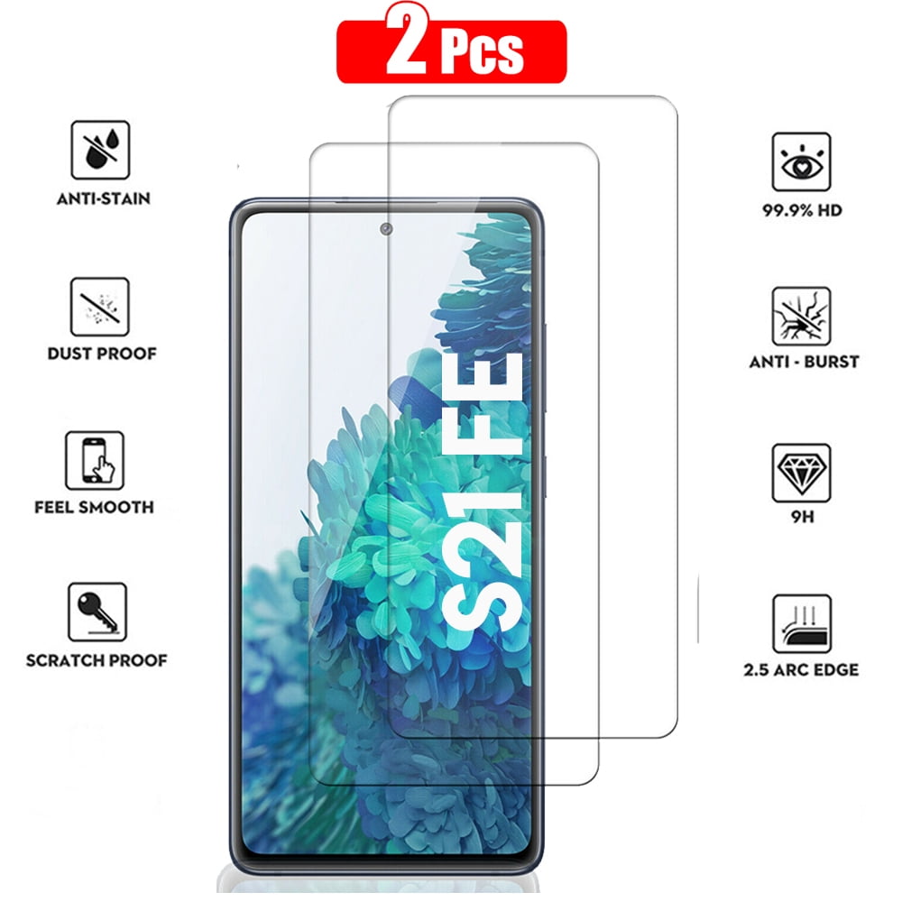 Tempered Glass for Samsung Galaxy S21 FE Anti-Scratch Case Friendly Screen Protector [Pack of 2]