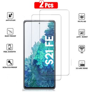 Tempered Glass for Samsung Galaxy S21 FE Anti-Scratch Case Friendly Screen Protector [Pack of 2]
