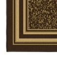 thumbnail image 3 of Ottomanson Border Hallway Runner Rug 2'7" x 9'6" - Non Slip Low Pile Carpet, Dark Brown, 3 of 13