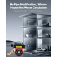 thumbnail image 4 of VEVOR Hot Water Recirculating Pump, with Bypass Valve, Instant Recirculation Pump Kit with Timer, Adapter, Circulation Circulator System, Stainless Steel Head,0.13 HP 110-120V, for Tank Water Heaters, 4 of 9