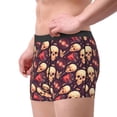 thumbnail image 5 of Salouo cool rock Skull record Print Men's Boxer Briefs,Breathable Underwear Elastic Waistband Briefs for Men -Small, 5 of 8