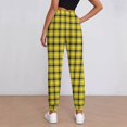 thumbnail image 3 of Women's Sweatpants, Yellow Checkered Plaid Baggy Sweatpants Joggers for Women, Fall Outfits for Women 2024 Lounge Yoga Athletic Workout Pants with Pockets, 3 of 7