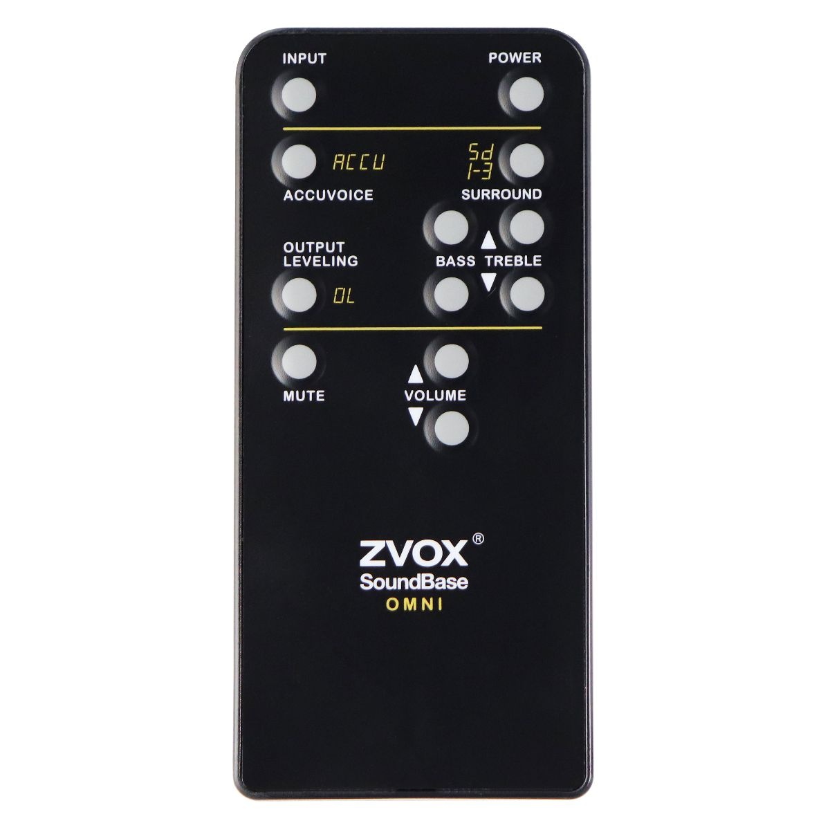 ZVOX SoundBase OMNI OEM Remote Control Black (Refurbished) Walmart