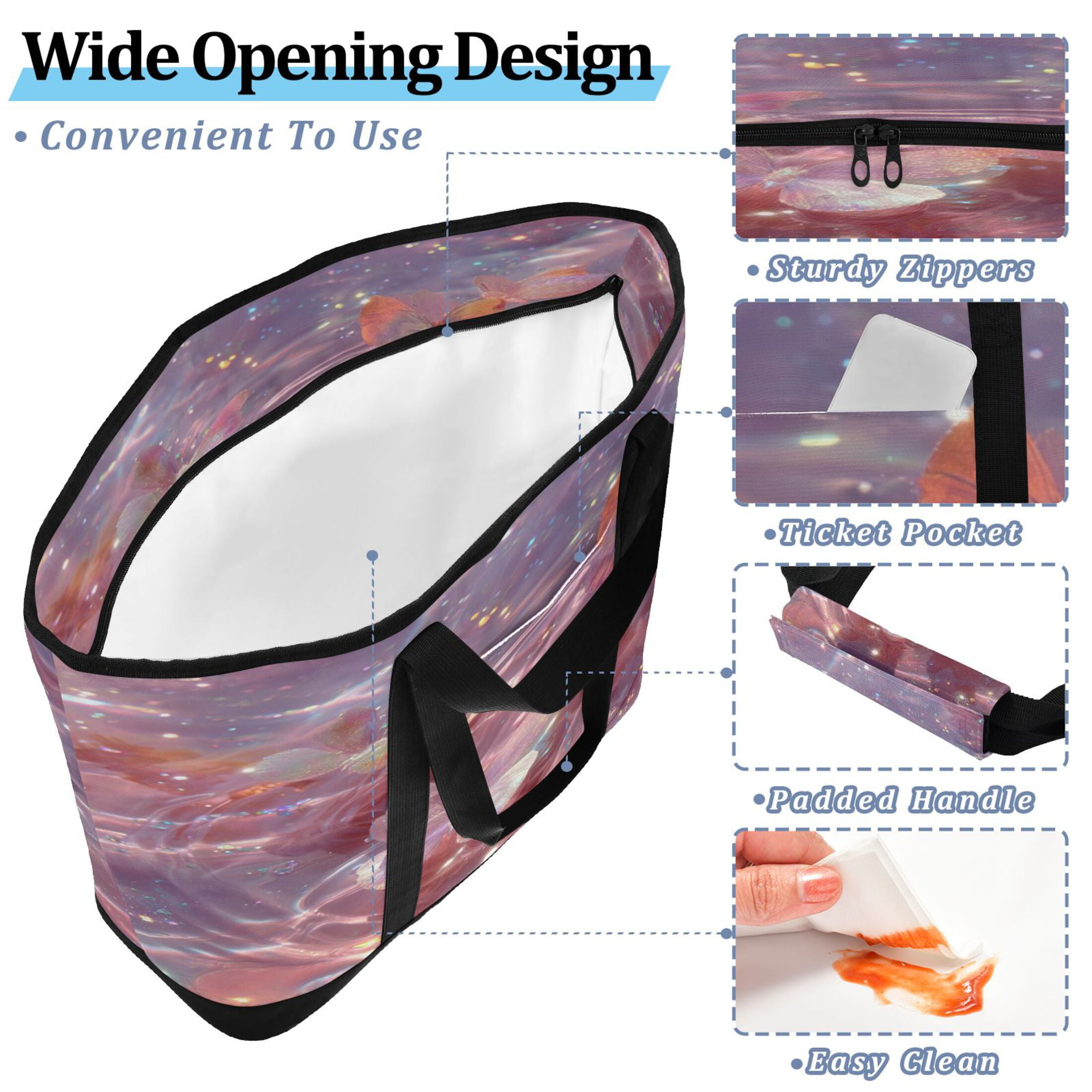 Large Hand-held Ice Pack Picnic Bag Insulation and Refrigeration Suitable for Shopping Picnics and Camping Dream Butterfly