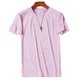 thumbnail image 3 of Camiseta de manga corta para hombre de moda Camisa masculina de color sólido impermeable (Rosa M), 3 of 6
