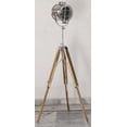 thumbnail image 3 of Nautical Chrome Spot Light Searchlight Studio Floor Lamp Teak Wood Tripod Stand, 3 of 6