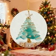 thumbnail image 6 of LanSuare Tree-Shaped Sea Glass Friendship Decor, 3.1" Acrylic Snowflake Sea Glass Friendship Ornaments, Winter Christmas Hanging Decorations Indoor, Xmas Gift for Best Friends, 6 of 7