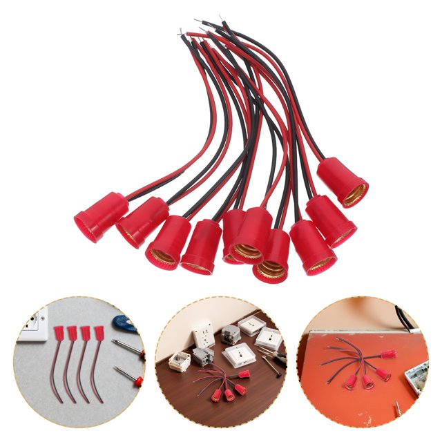 WASHWEPE 10Ud Portalámparas Plástico E12 Con Cable Para Lámparas De Y Luces Decorativas En El Hogar