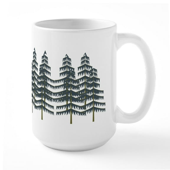 CafePress - FOREST Mugs - 15 oz Ceramic Large White Novelty Mug