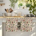 thumbnail image 4 of Tan Coffee Kitchen Towels Set of 1, Vintage Latte Cafe Books Leaves Flowers Theme Absorbent Dish Towels for Kitchen, Microfiber Hand Towel, Quick Drying Tea Towel for Cleaning Decorative Dishcloths, 4 of 7