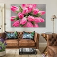 thumbnail image 3 of Pink-and-white Bouquet of Tulip Flower Canvas Art Poster And Wall Art Picture Print Modern Family Bedroom Decor Posters,Unframe-style,16x24inch(40x60cm), 3 of 8