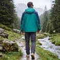 thumbnail image 7 of Dresfit Women's Windbreaker Jacket with Hood Breathable Zip Up Rain Jacket 2026 Summer Long Sleeve Hooded Hiking Outwear Zipper Sun Protection Raincoat 4XL, 7 of 7