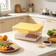 thumbnail image 6 of Portable Food Storage Box,Outdoor Handheld Refrigerate Container | Fresh-keeping Box for Fresh Fruit Storage | Microwave & Dishwasher Safe | Picnic Outdoor Trips & Travel Snack Storage,Yellow, 6 of 8