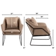 thumbnail image 2 of Adore Decor Odile Modern Accent Armchair with Plush Back Cushion, Taupe, 2 of 6