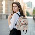 thumbnail image 6 of FORMRS Mini Backpack Purse for Women Travel Daypack Casual Shoulder Bag, Red Flower, 6 of 7