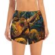 thumbnail image 2 of Balery Starry Night Guitar Turtle Pantalones cortos deportivos para mujer con forro y dos bolsillos, elásticos, para entrenamiento, gimnasio, yoga-X-Large, 2 of 7