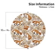 thumbnail image 3 of Disketp Autumn Fox with Brown Plants Funny Coasters,6 Pcs Leather Coasters with Holder, Perfect Housewarming Hostess Gifts,Protect Furniture from Water Marks Scratch and Damage,Round Shape, 3 of 7