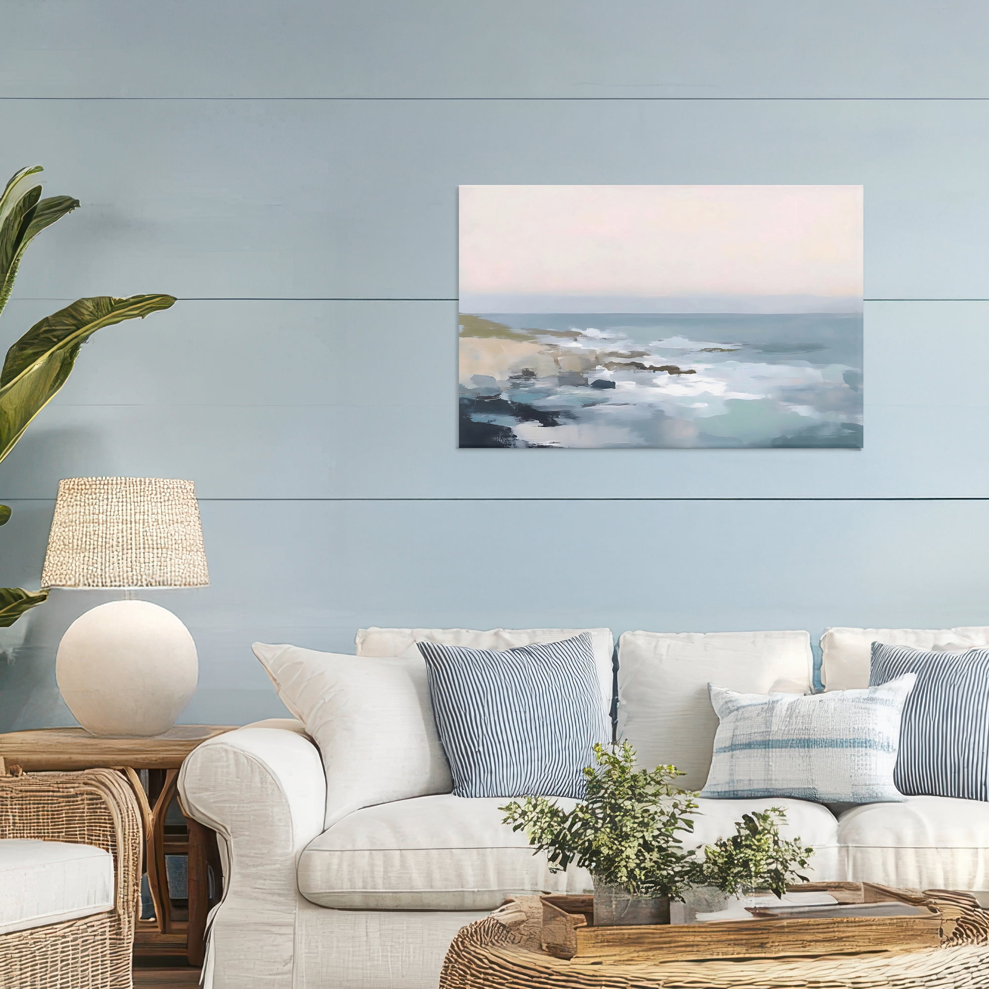 Stupell Industries Serene Coastal Ocean Scene Canvas Wall Art, design by Creative Studio