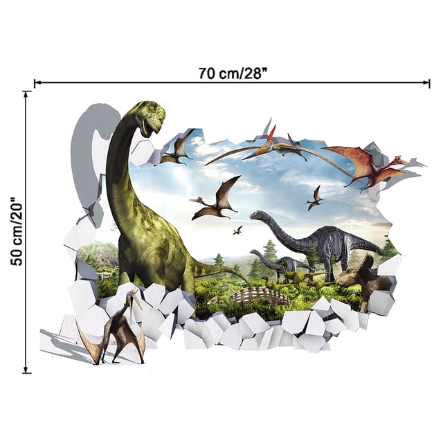 3D pegatinas pared rota dinosaurio sala de estar dormitorio habitación de los niños pasillo porche pintura decorativa