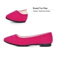 thumbnail image 3 of SAILING LU Women Flat Shoes Comfortable Slip on Multi-color Pointed Toe Ballet Flats Rose US 5.5, 3 of 6