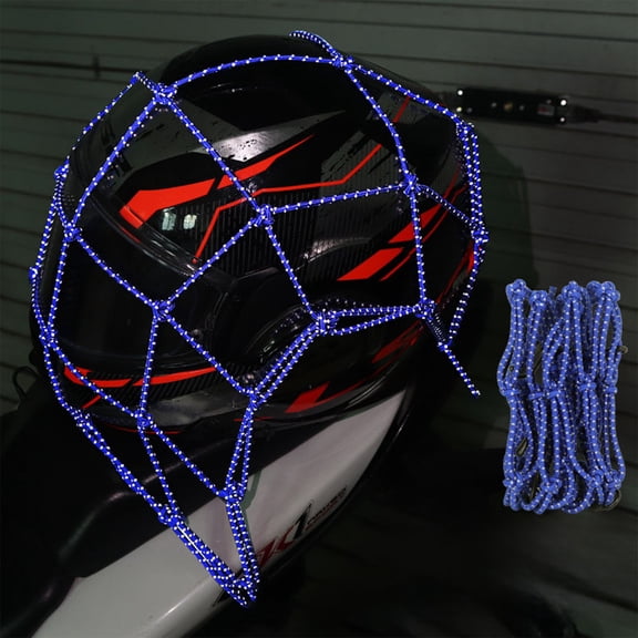 Lunxisen 2 Pcs Motorcycle Helmet Cover Reflective Safety Bag Elastic Net Riding Gear Accessories Storage Travel(15.75*15.75in)