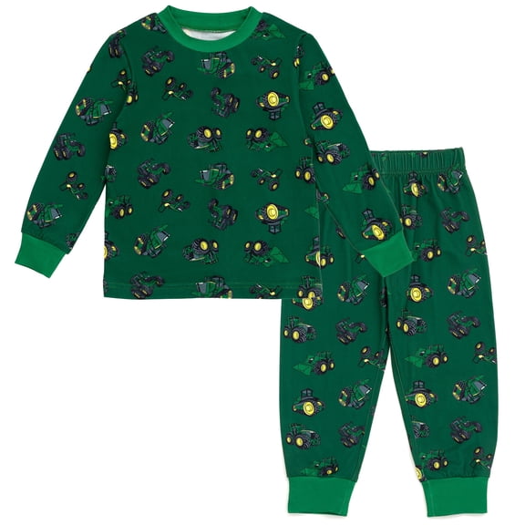 John Deere Tractor Pajama Shirt and Pajama Pants Sleep Set Toddler to Little Kid