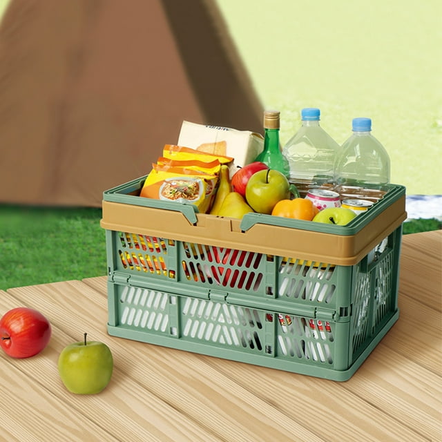 Cesta de picnic portátil, cesta de picnic plegable, cesta de picnic plegable mediana, cesta de picnic, artesanía superior