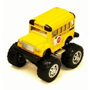 Funny School Bus Big Wheel, Yellow - Kinsmart 4004DB - 3.75 Inch Scale Diecast Model Replica (Brand New, but NOT IN BOX)