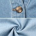 thumbnail image 6 of Admvng Men's Denim Cardigan Jacket Long Sleeve Open Front Casual Jean Outerwear Lightweight Layering Shacket, 6 of 8