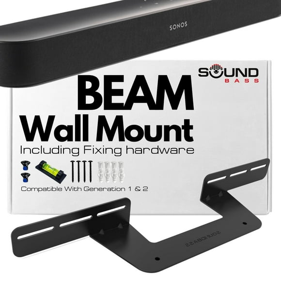 Sonos Beam Soundbar Wall Mount Kit with Complete Hardware in Black