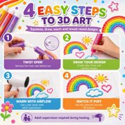 Popcorn Pens - 3D Magic Puffy Bubble Pen DIY Artwork & Crafts, 18 Pack Washable Puffy Paint Markers Set for Adults DIY Greeting Cards & Home Decor.
