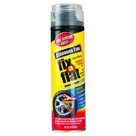 Fix-A-Flat S60420 Aerosol Riparazione e gonfiaggio pneumatici piatti di emergenza, per pneumatici standard, formula ecologica, misura universale per tutte le auto, 16 once (confezione da 1