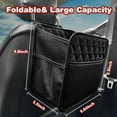 thumbnail image 3 of Noaman 2025 UPDATED 2 Pack Car Seat Organizer for Backseat with Storage Pockets, Multipurpose Hanging Trash Bag & Organizer - Premium PU Leather, Large Capacity 2.14 Gallon, Black, 3 of 7