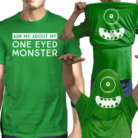Ask Me About My One Eyed Monster Tshirt Mens White Cotton Tee Shirt