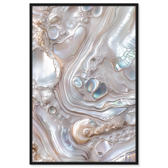 Fluid Preciousness II Canvas Geode Wall Decor by Art Remedy, Black Frame, 10 x 15