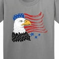thumbnail image 4 of Inktastic American Bald Eagle and Flag Sketch Style Youth T-Shirt, 4 of 5